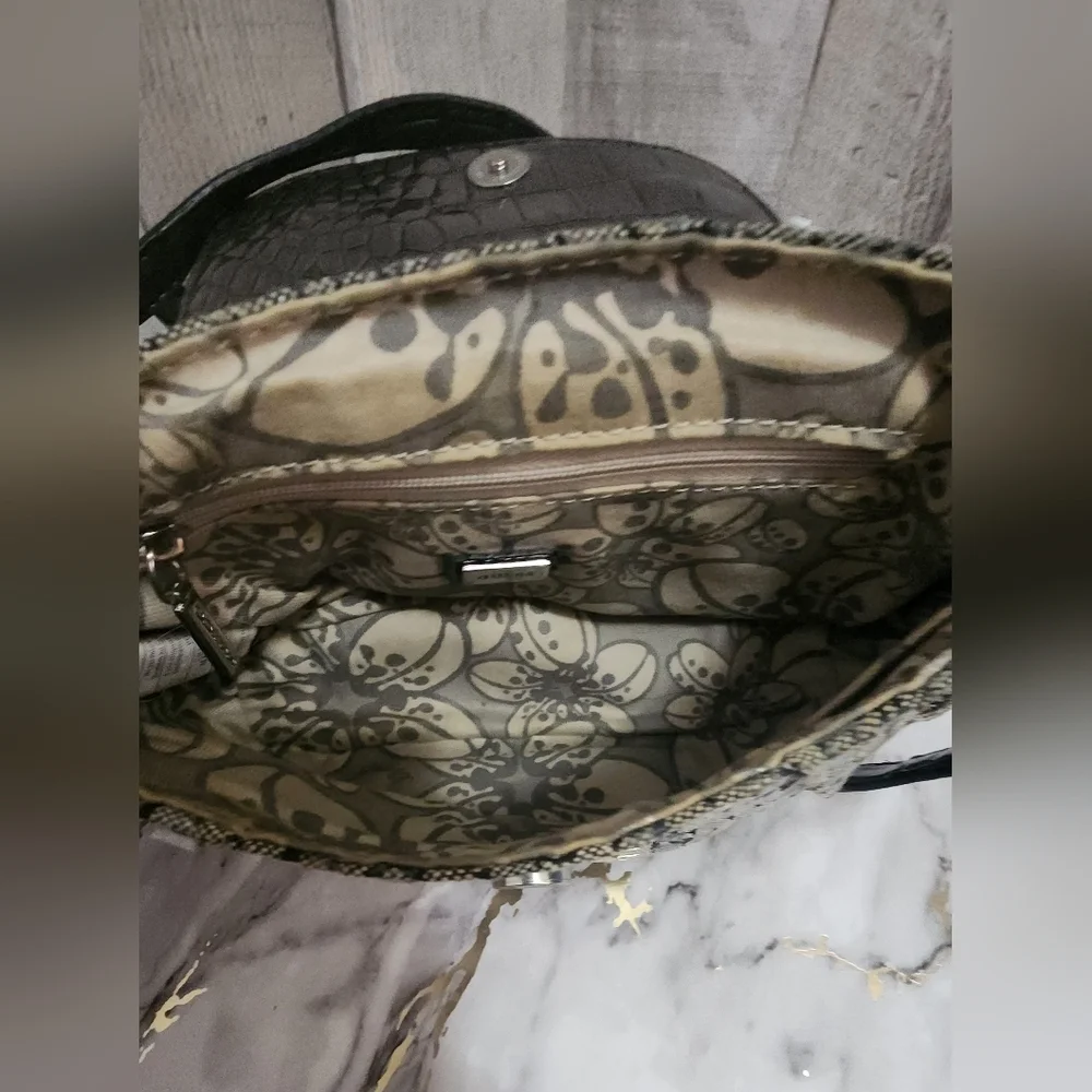 Vintage Guess Sequin Black and Gray Crossbody Bag - Picture 6 of 8